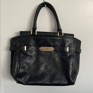 🔵Guess Black Embossed Leather bag